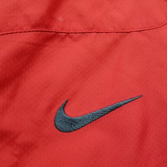 Nike Jacket Mens XL Red Zip‎ Pockets Hooded Baseball Windbreaker - Picture 6 of 14